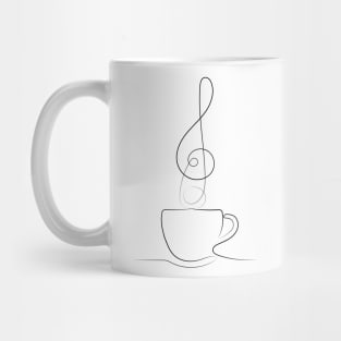 Coffee And Music | One Line Artist | Minimal Art | One Line Art | Minimalist Mug